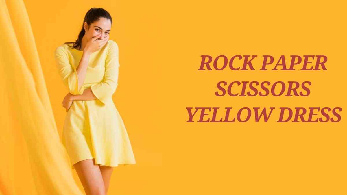 Rock Paper Scissors Yellow Dress